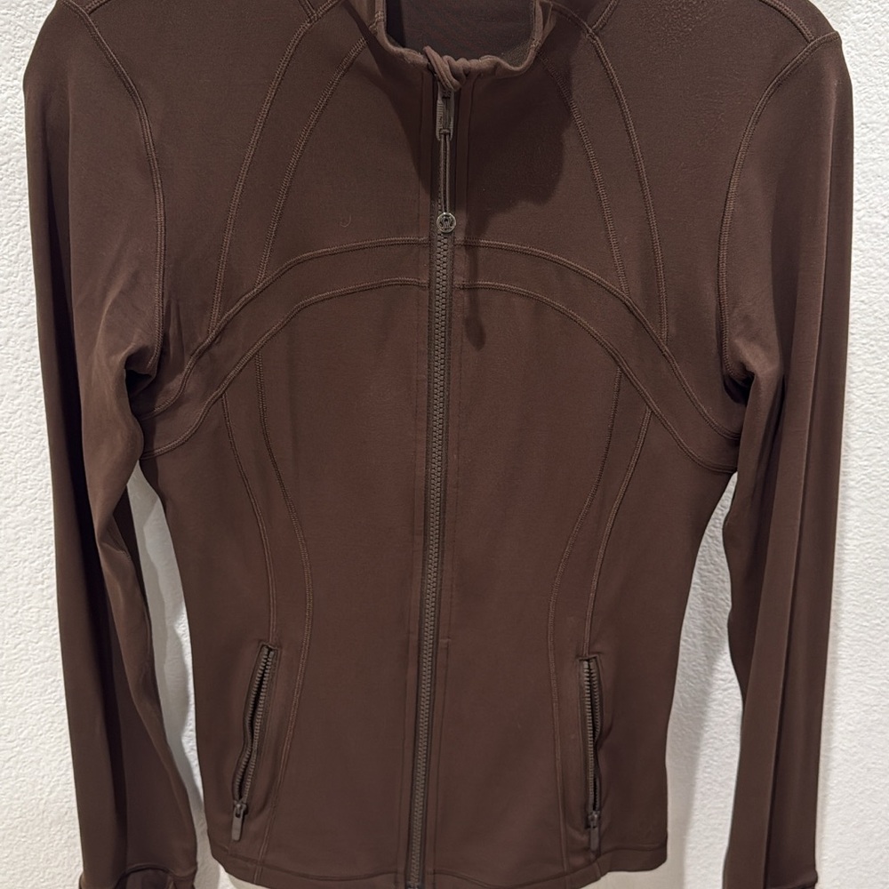 lululemon athletica Brown Zip-Up defined Jacket